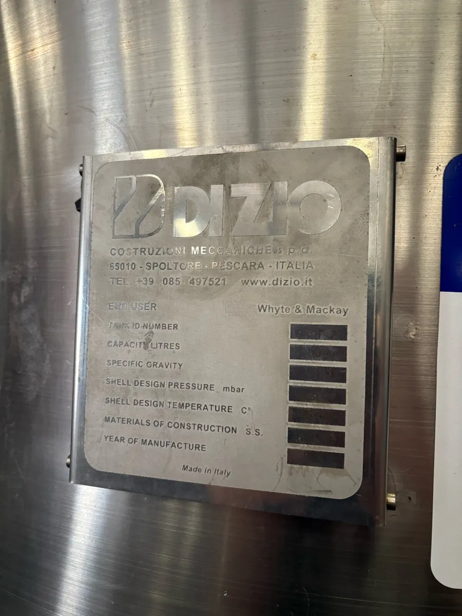 1000L Stainless Steel Tank - Image 2