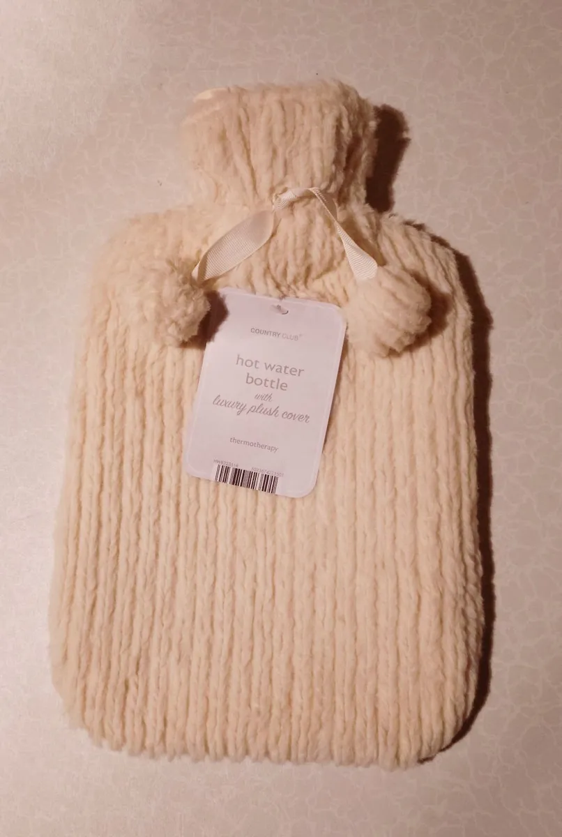 Country Club, Hot Water Bottle With Cover (new).
