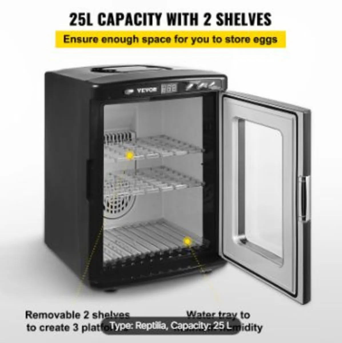 Black Reptile Incubator 25L - Image 4