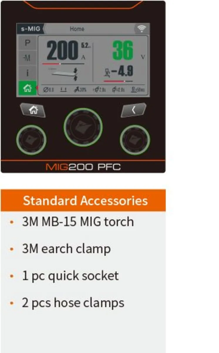 JASIC EVO 2.0 MIG200 PFC LCD Inverter Welder - Image 4