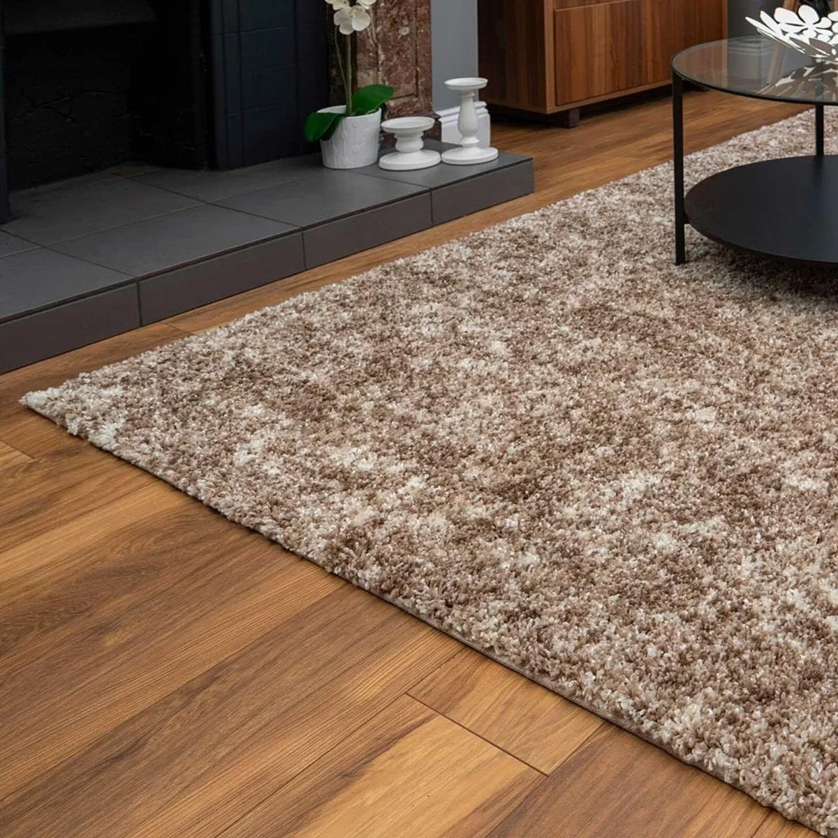 Thick Super Soft Beige Bedside Living Room Shaggy - Image 2