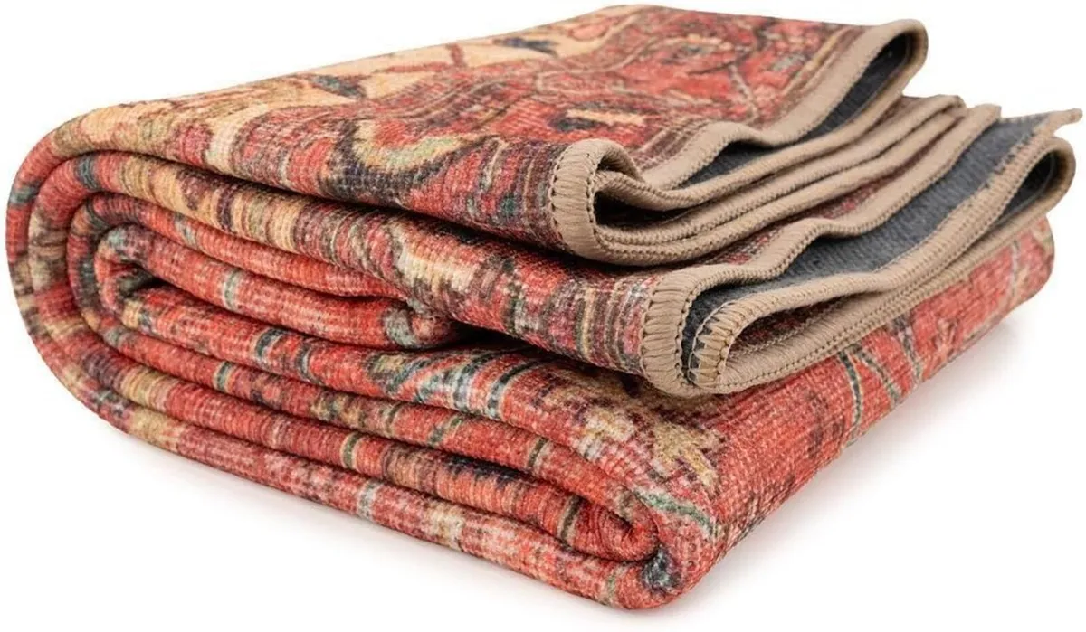 Machine Washable Traditional Terra Red Cotton - Image 4