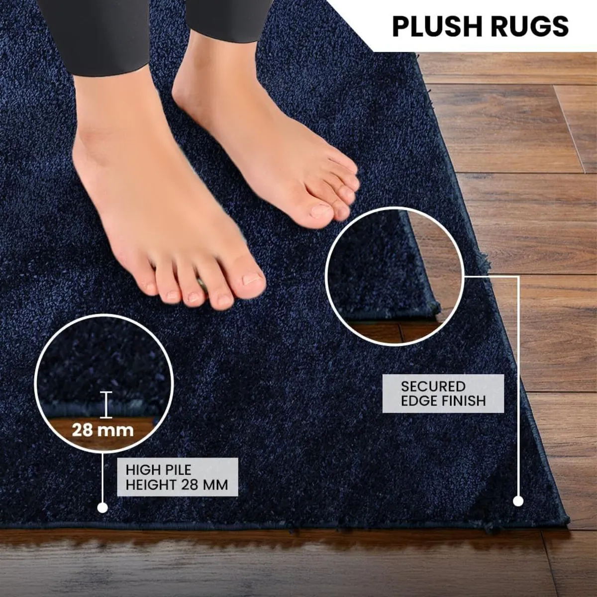 Claire Shaggy Berber Carpet 160x213 cm Soft - Image 4