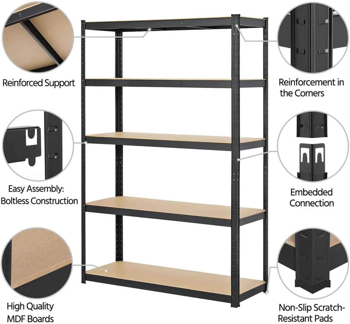 Garage Shelving Units 180cm x 120cm 45cm Heavy - Image 4