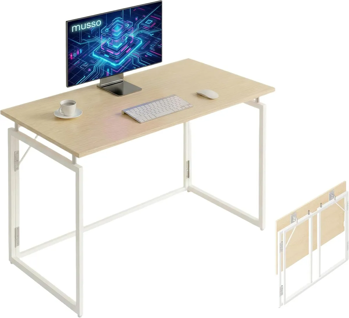 F5 Folding Desk 80 x 40 cm No Assembly Ready to - Image 1