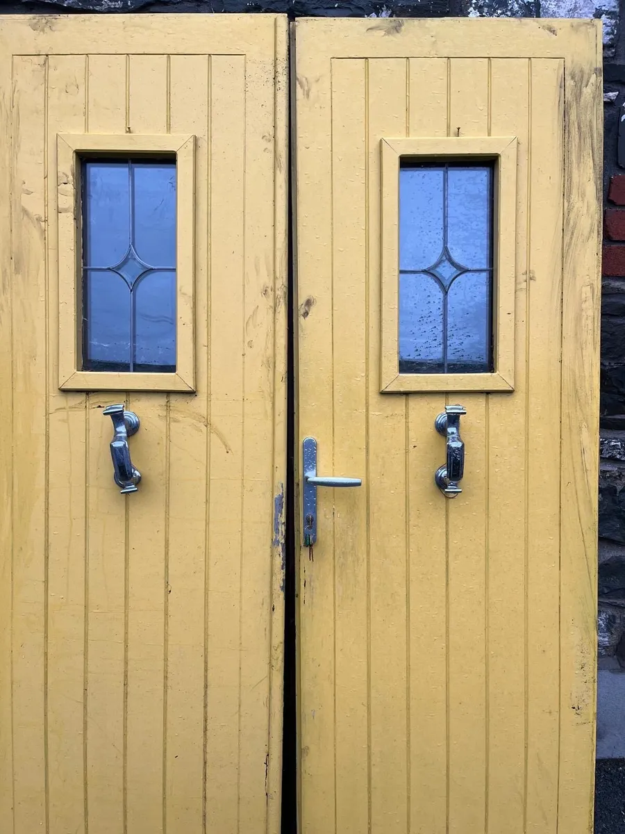 Double mahogany exterior doors - Image 2