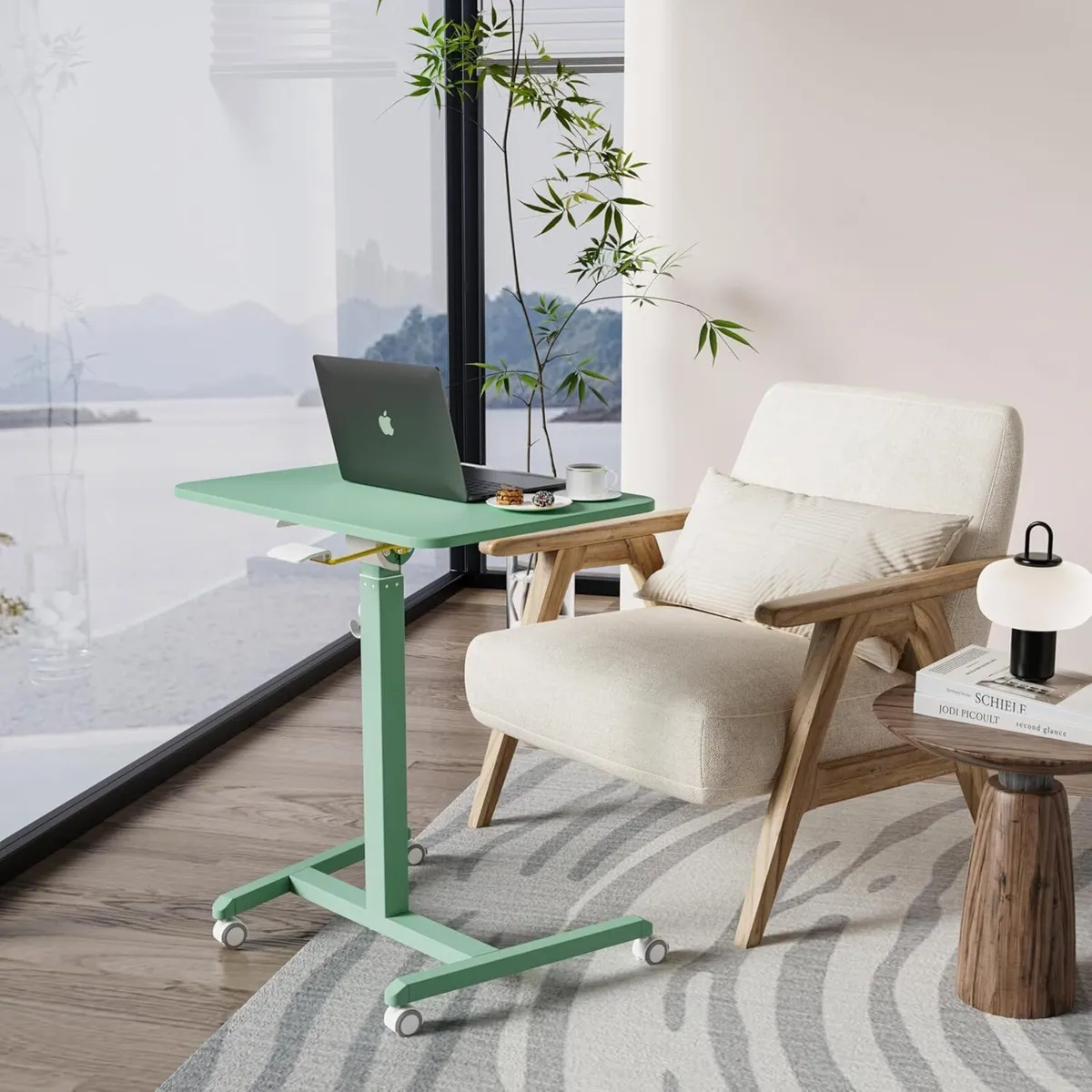 Mobile Standing Desk with 90degrees Tiltable - Image 2