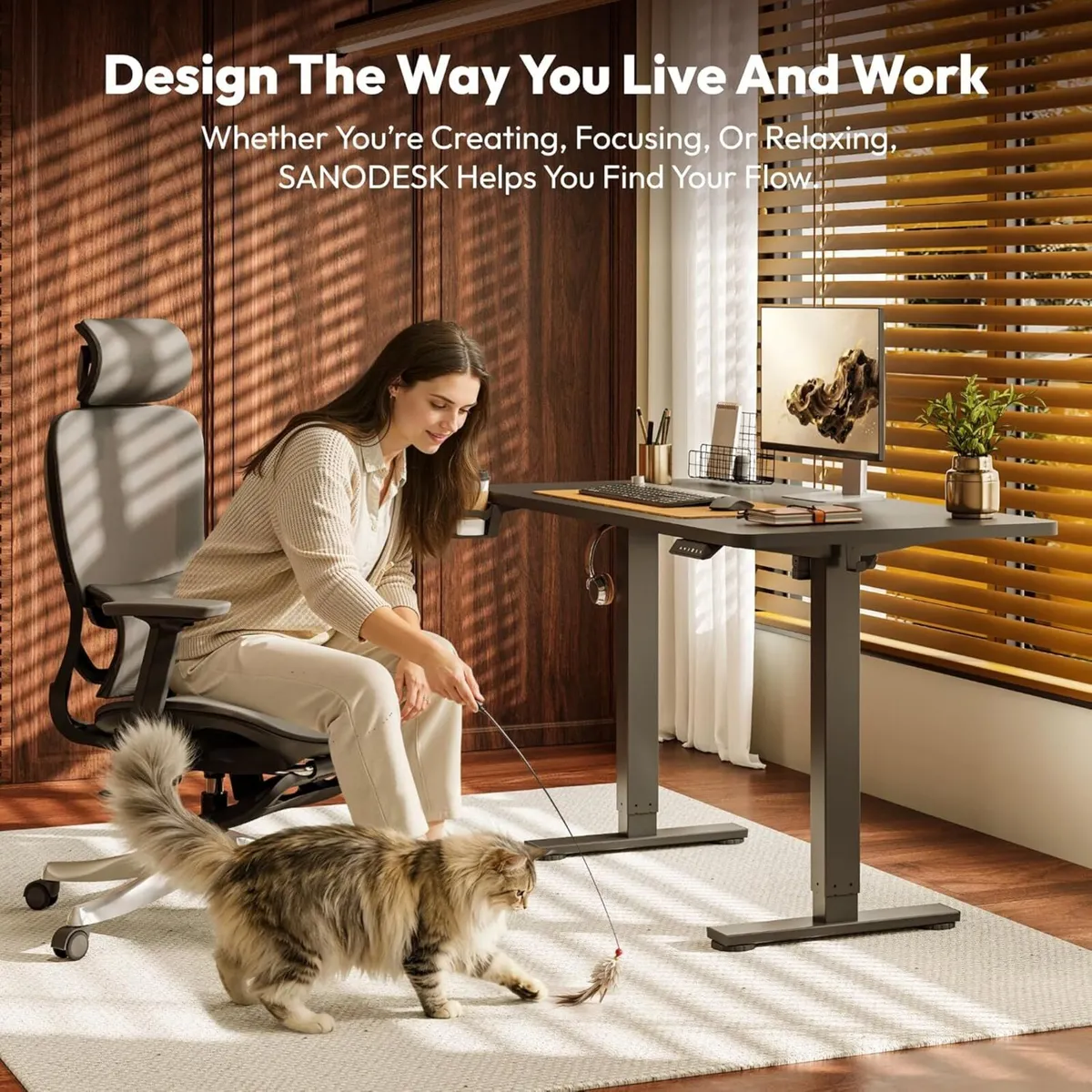 Electric Standing Desk ONE PIECE 110 x 54 Height - Image 2