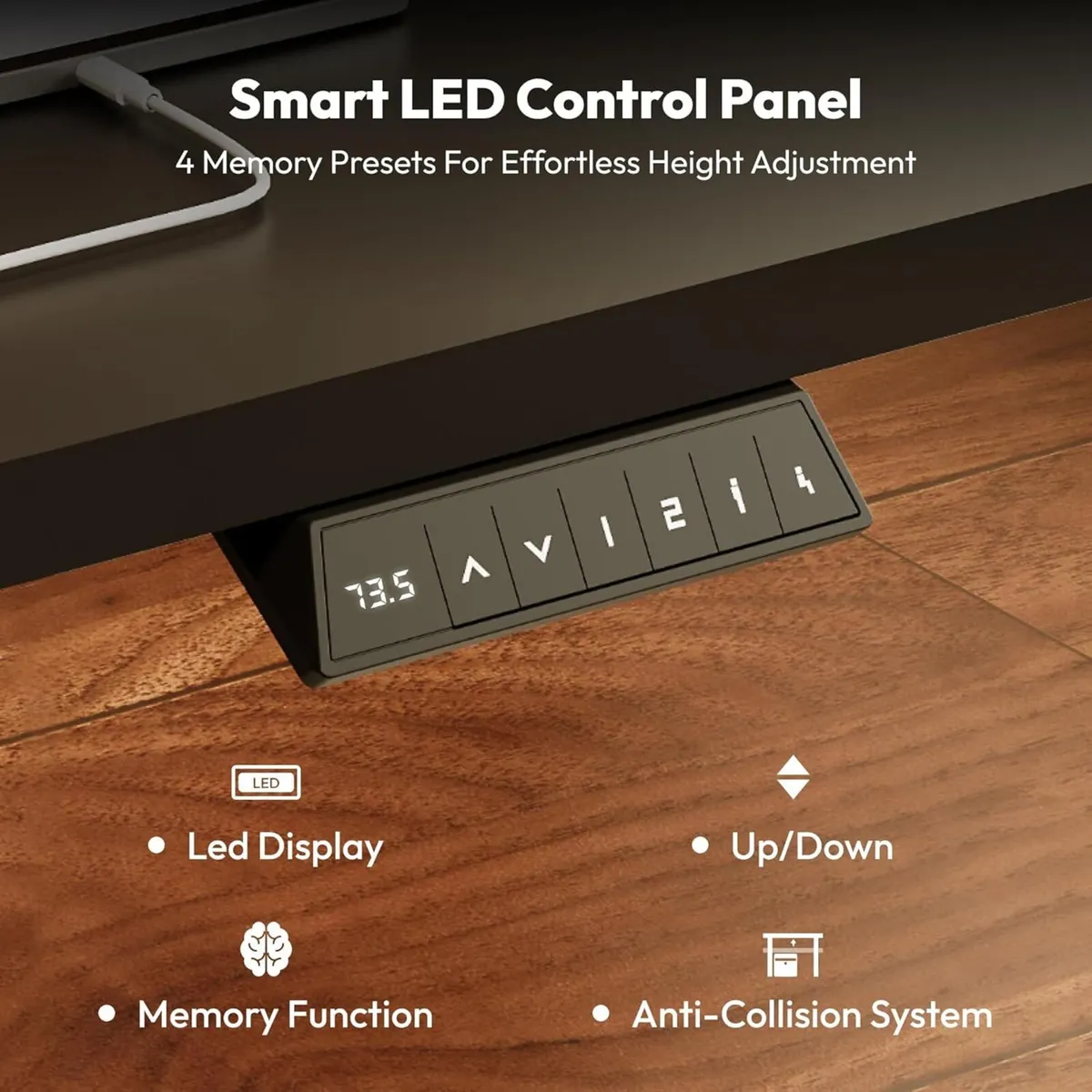 Electric Standing Desk ONE PIECE 110 x 54 Height - Image 3