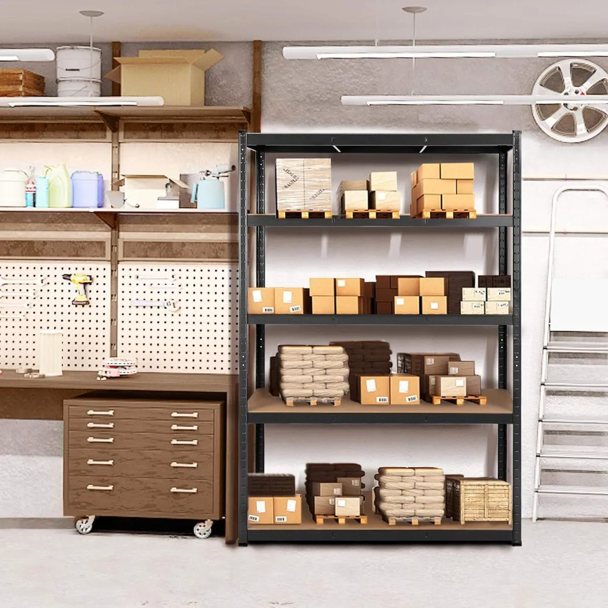 5 Tier Heavy-Duty Shelving Units Garage Shed - Image 2