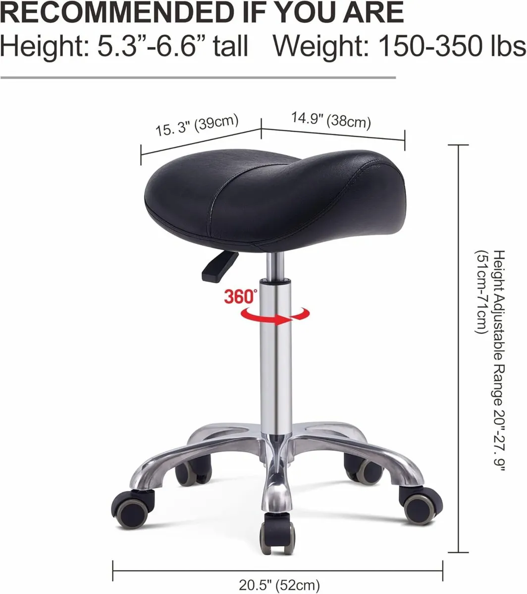 Saddle Stool Massage Swivel Chair for Beauty - Image 3
