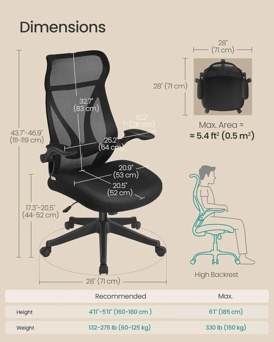 Office Chair Swivel Mesh Ergonomic Backrest - Image 2
