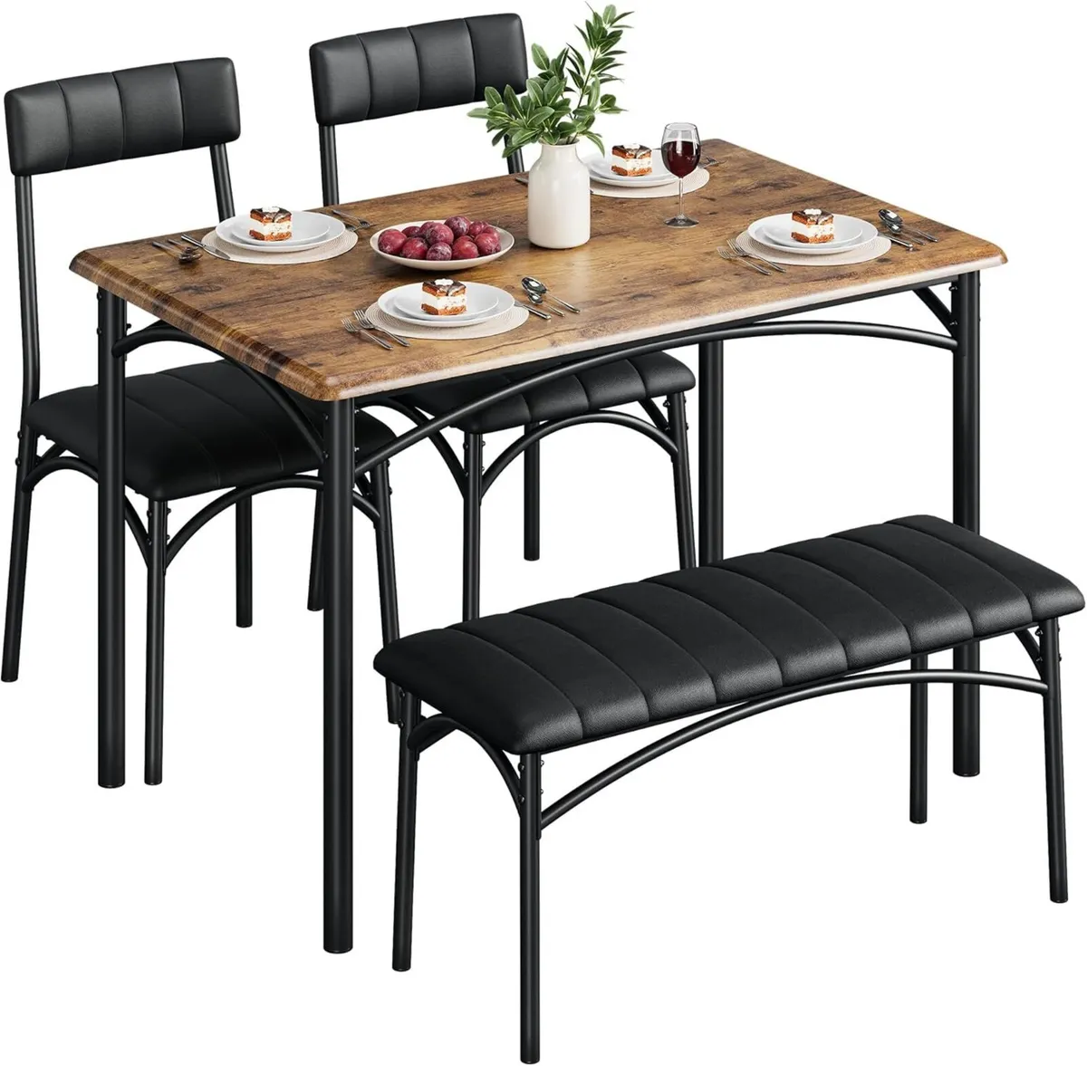Dining Table Set for 4 Kitchen with Upholstered - Image 1