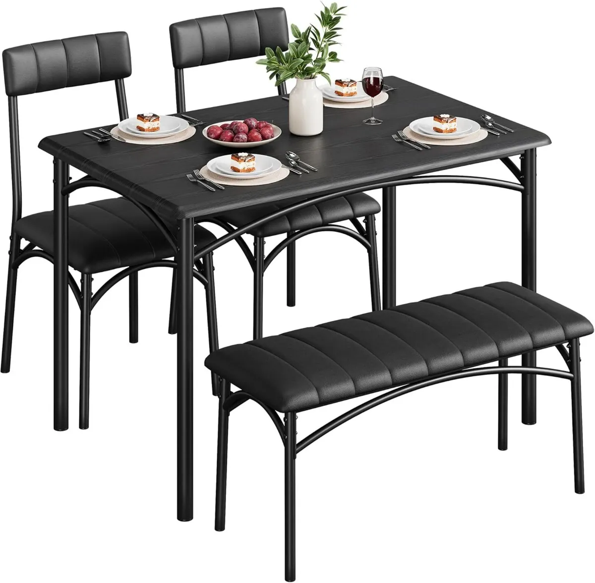 Dining Table Set for 4 Kitchen with Upholstered - Image 1