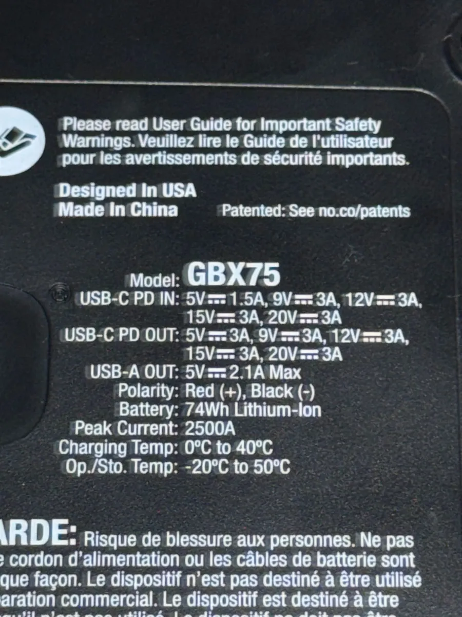 NOCO Boost GBX75 Jump Starter, Battery Booster - Image 4