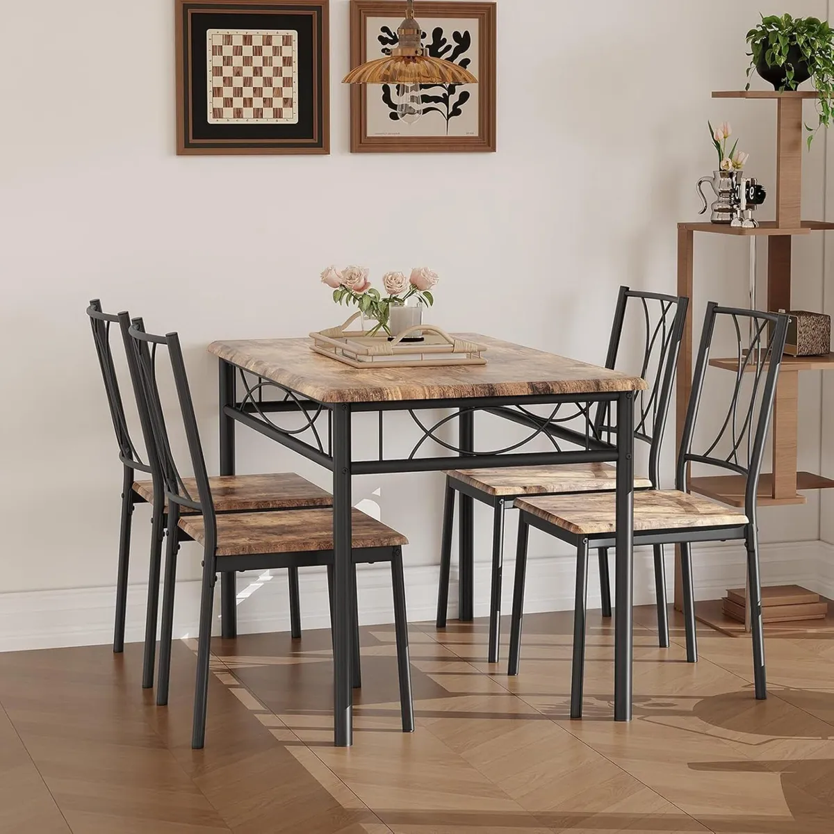 Dining Table and 4 Chairs Set 5-Piece Kitchen - Image 4