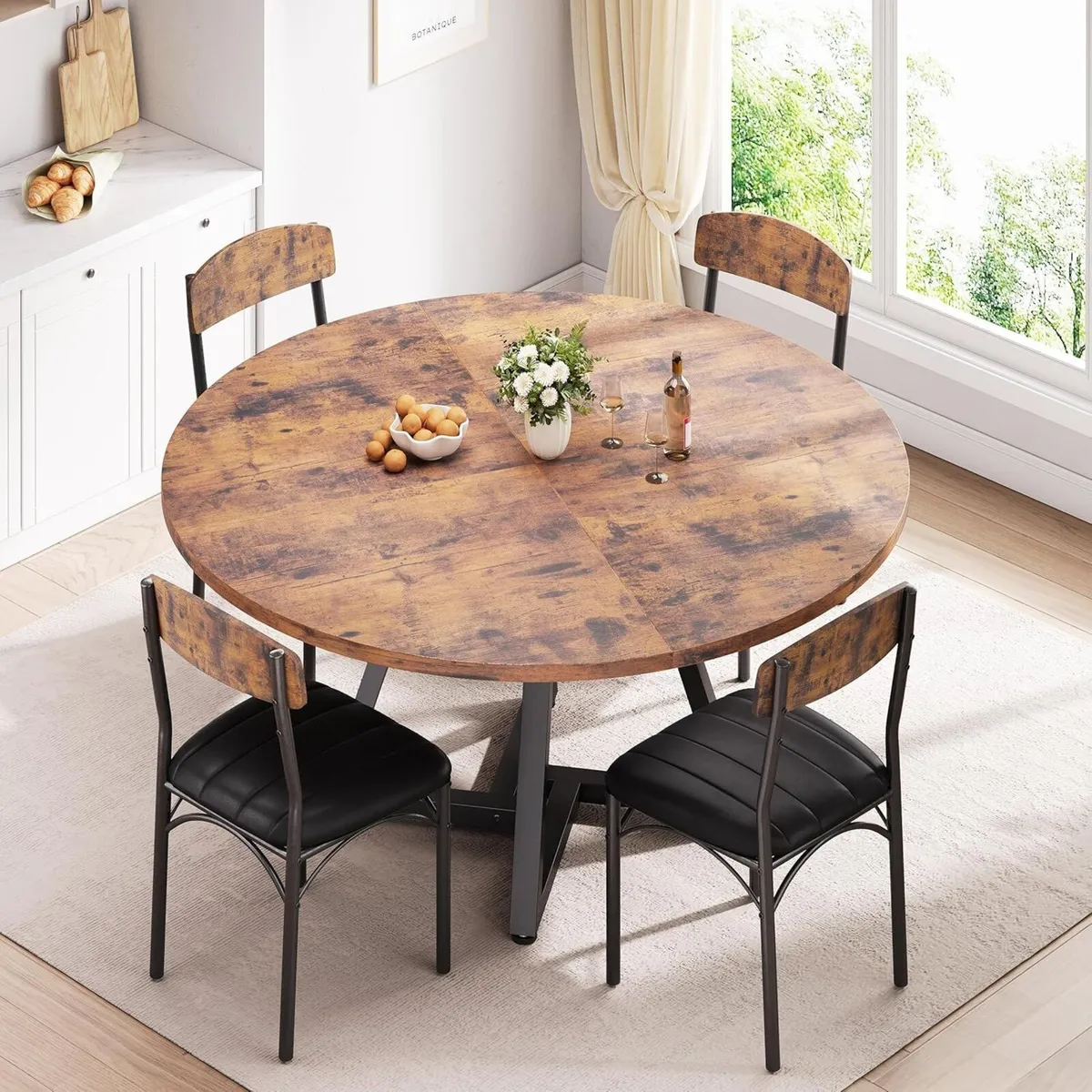 Round Kitchen Dining Table for 2-4 People Circle - Image 2