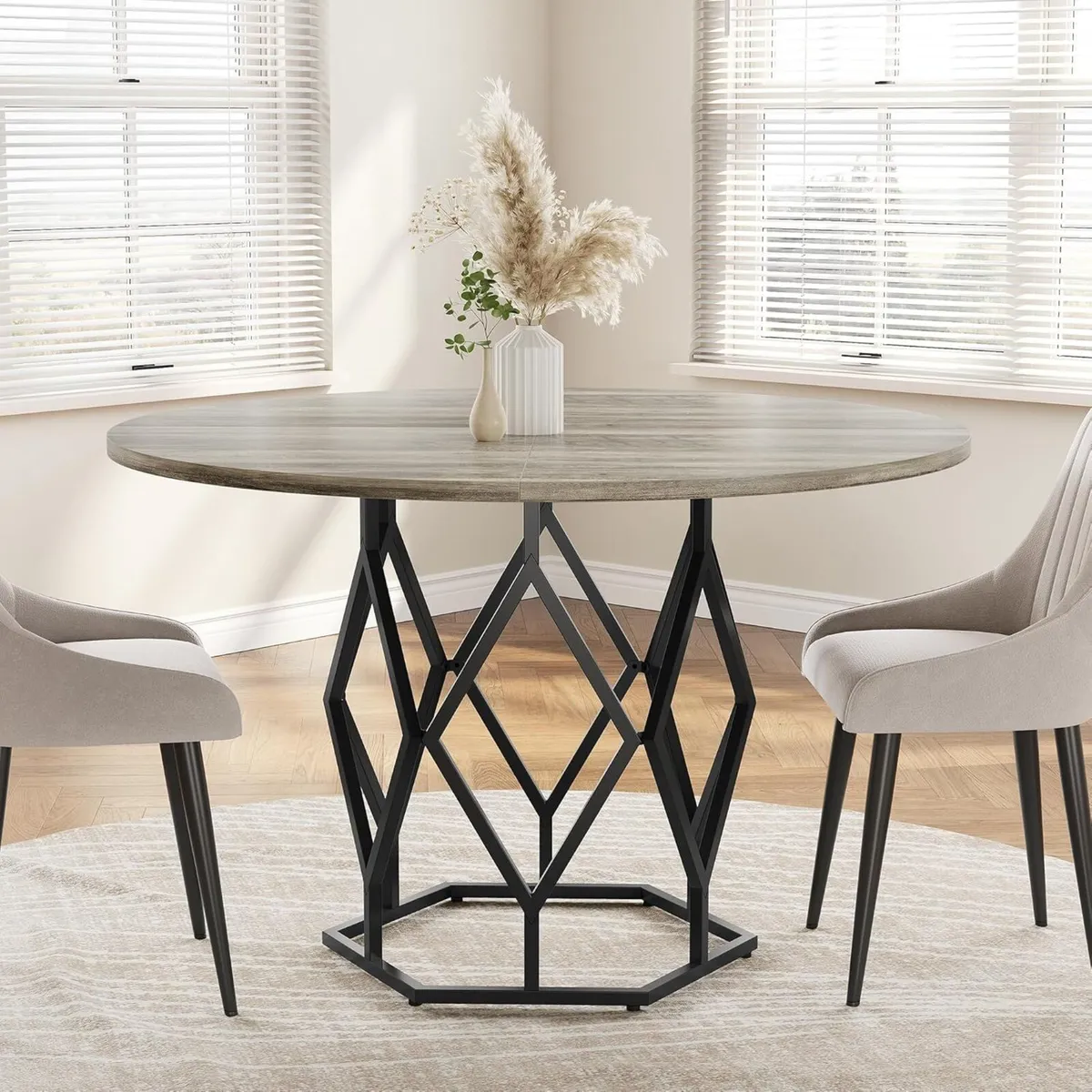 47-inch Round Dining Table for 4-6 People - Image 2