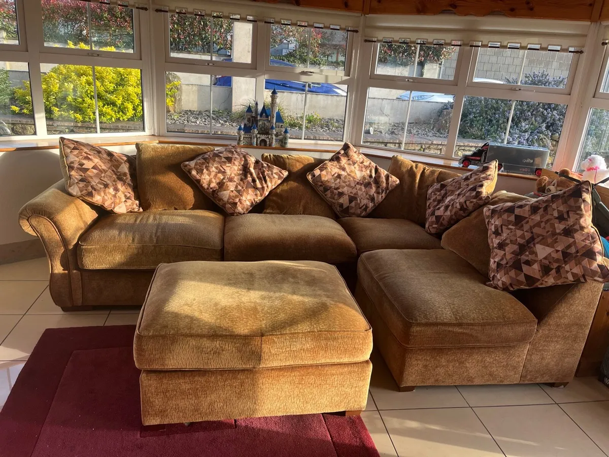 Couch & Footstool - Image 1