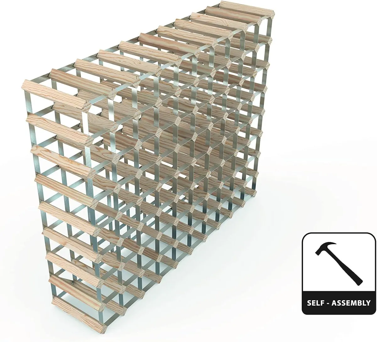 90 Bottle Traditional Wine Rack - Kit Natural - Image 4