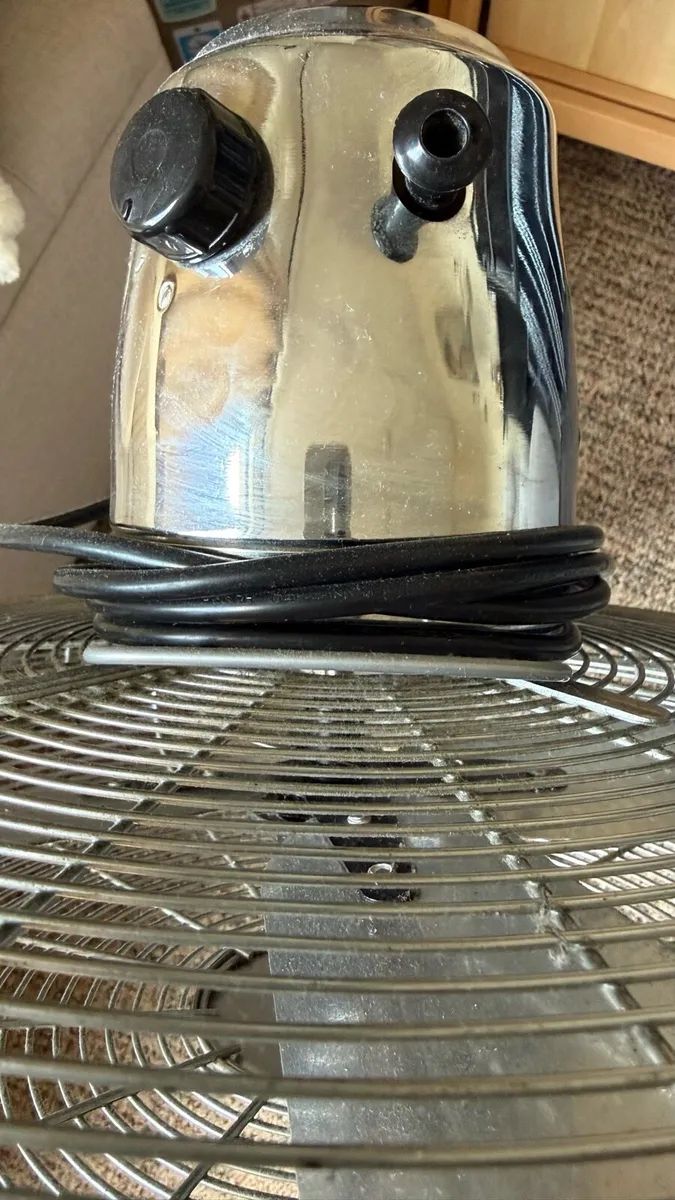 Chrome Retro Standing Fan - Image 3