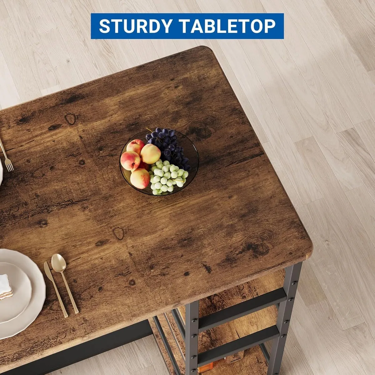 Compact 3-Piece Breakfast Bar Set for Small - Image 4