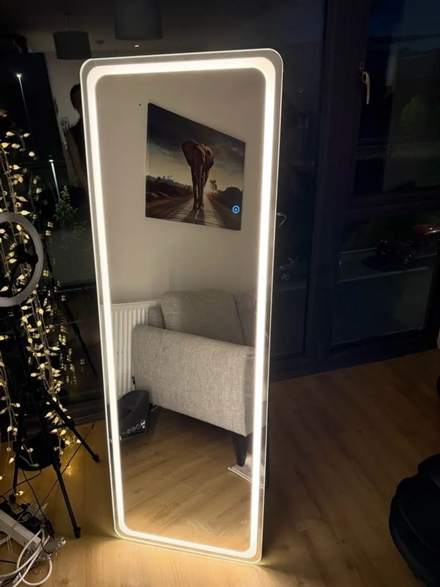 Full Body LED Lighted Mirror - Floor/Wall Mounted - Image 1