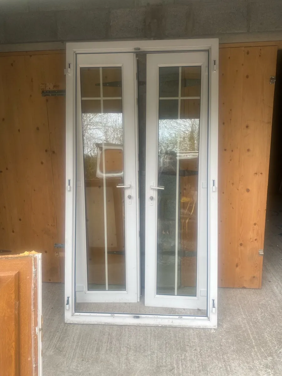 HIGH QUALITY UPVC FRENCH DOUBLE DOORS LIKE NEW - Image 1
