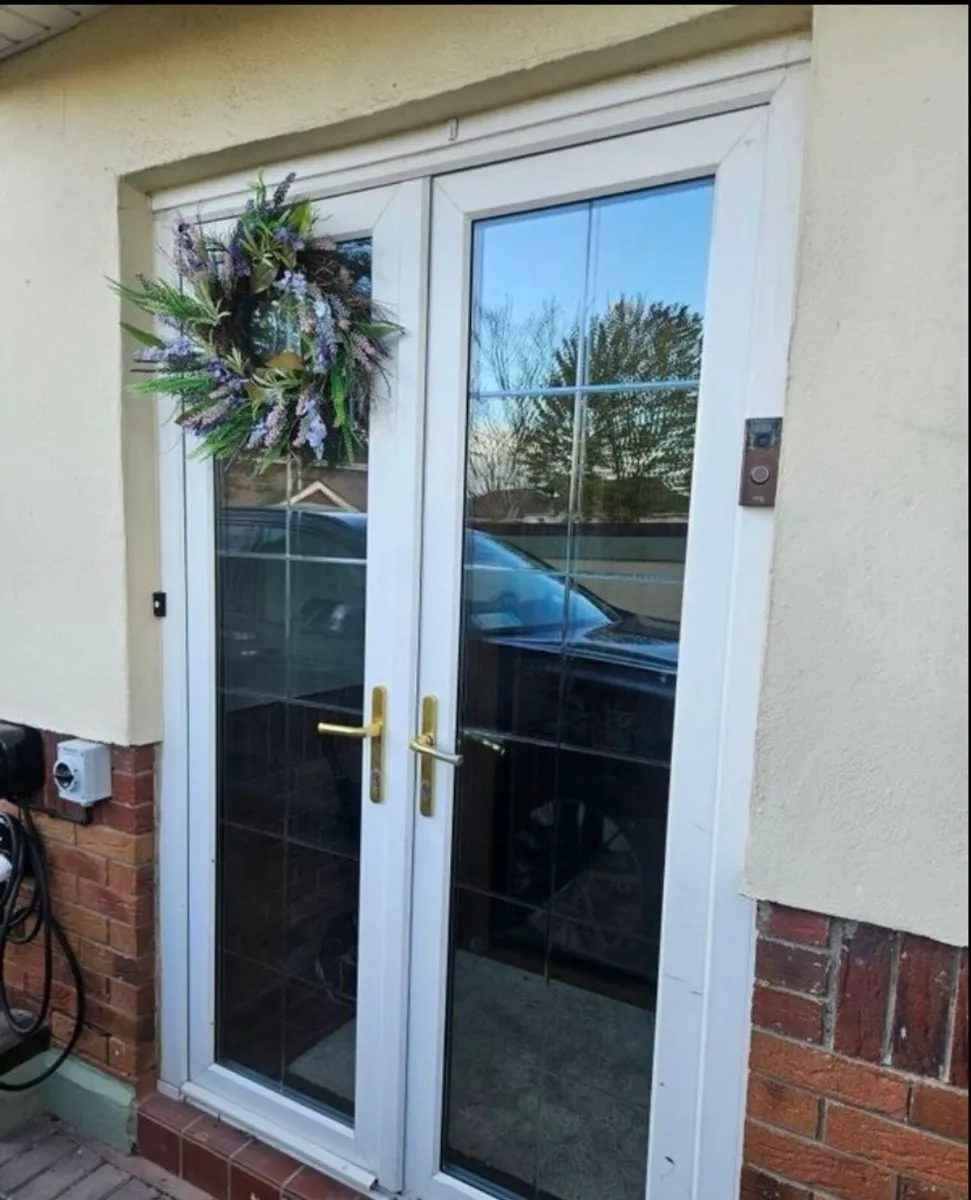 HIGH QUALITY UPVC FRENCH DOUBLE DOORS LIKE NEW