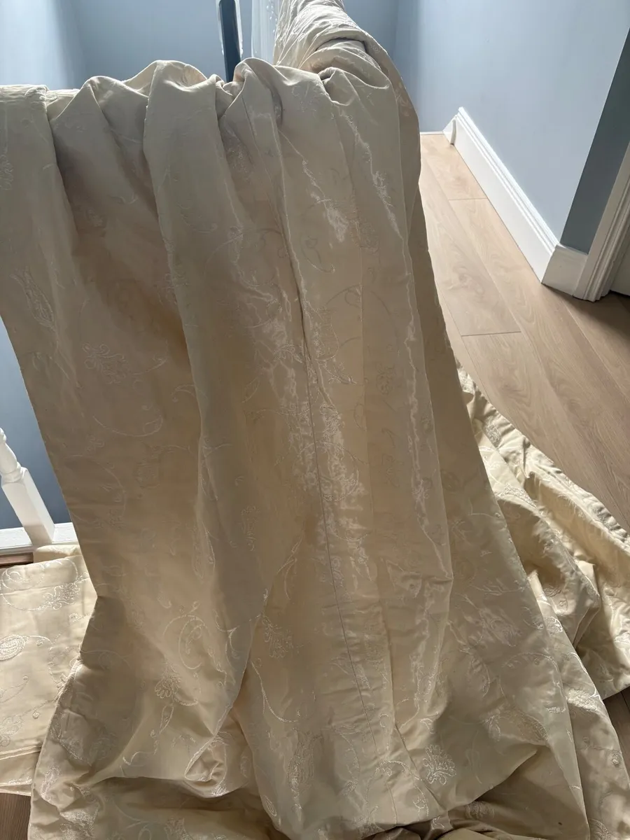 Curtains Handmade Cream French Pleat - Image 1