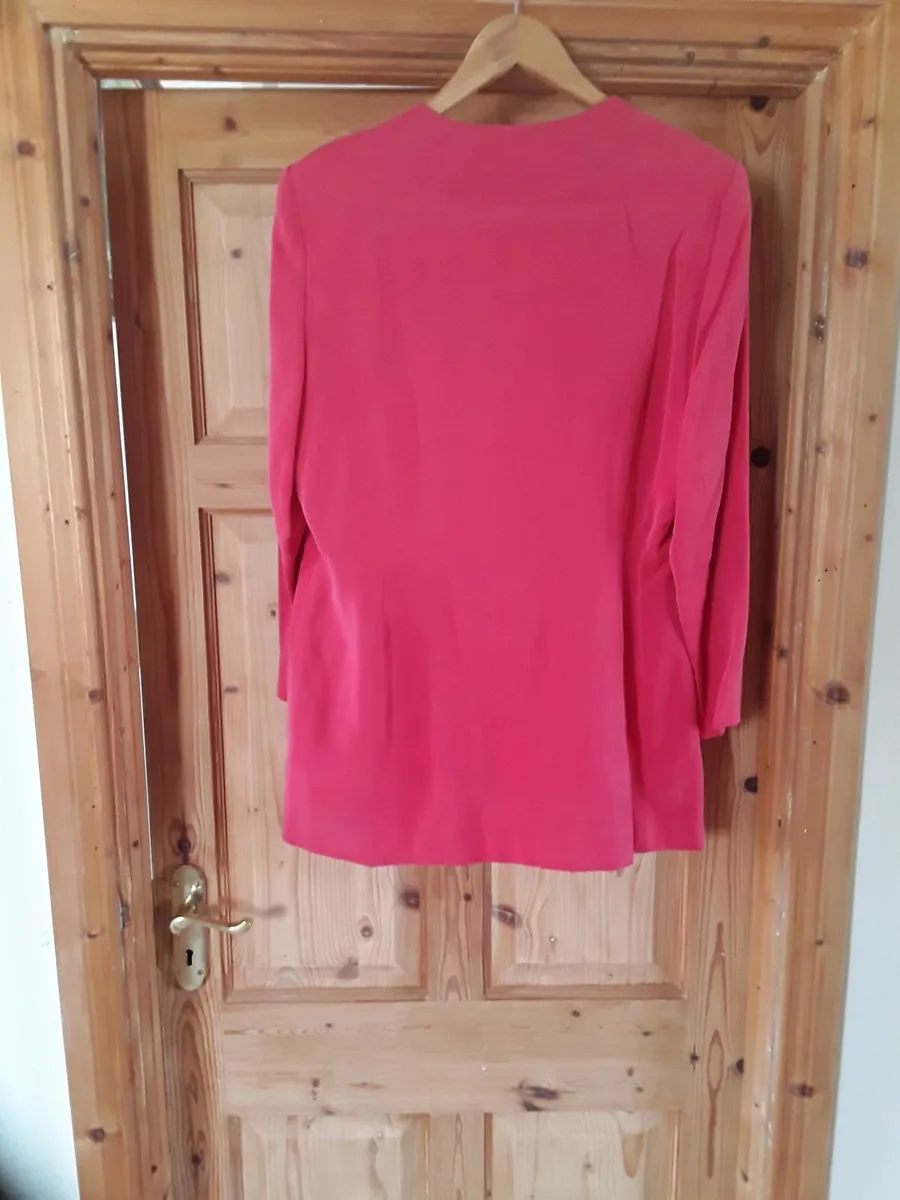 Ladies summer coat as new rose pink size 16 - Image 2