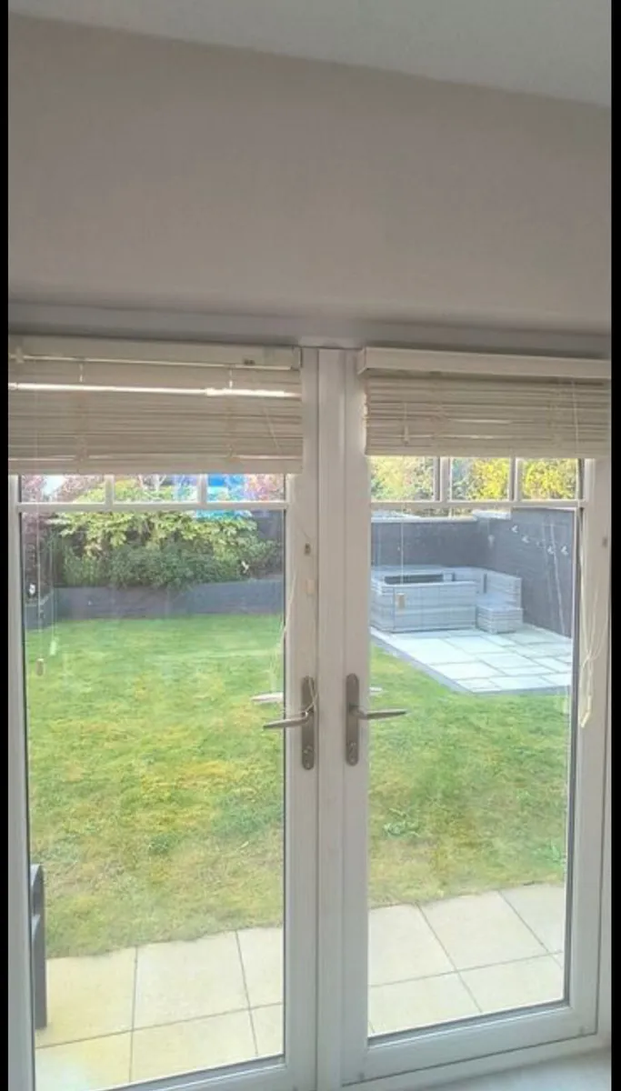 2X MATCHING UPVC FRENCH DOUBLE DOORS LIKE NEW - Image 2