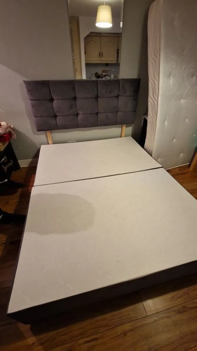 king size bed with mattress - Image 1