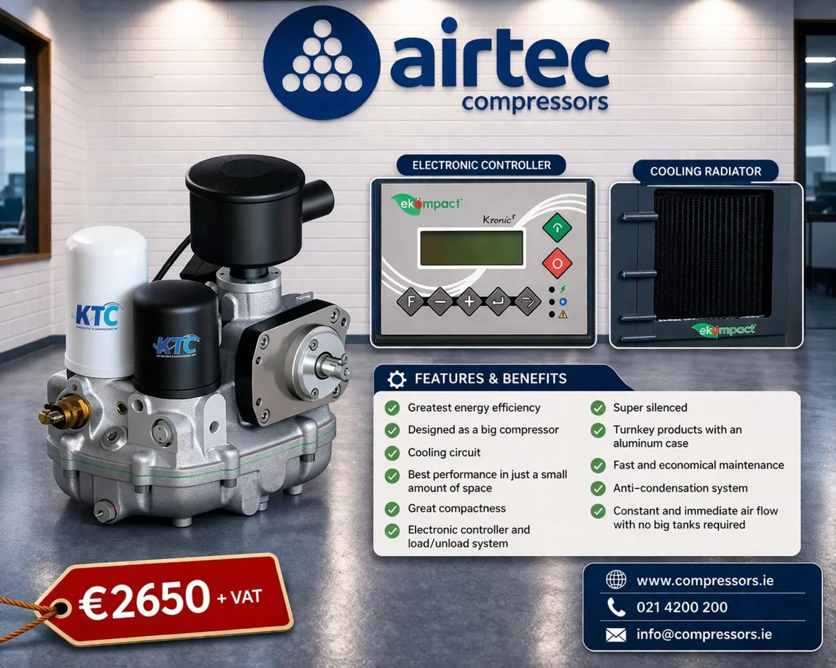 SCREW COMPRESSOR -230v SINGLE PHASE - IN STOCK - Image 2