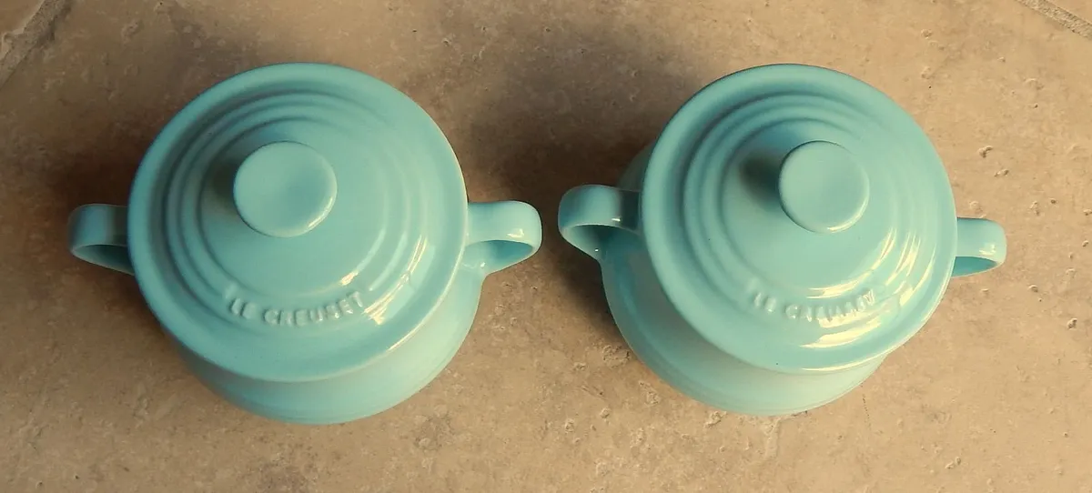 2 Le Creuset Soup/Mini Cocotte Stoneware Bowls - Image 2