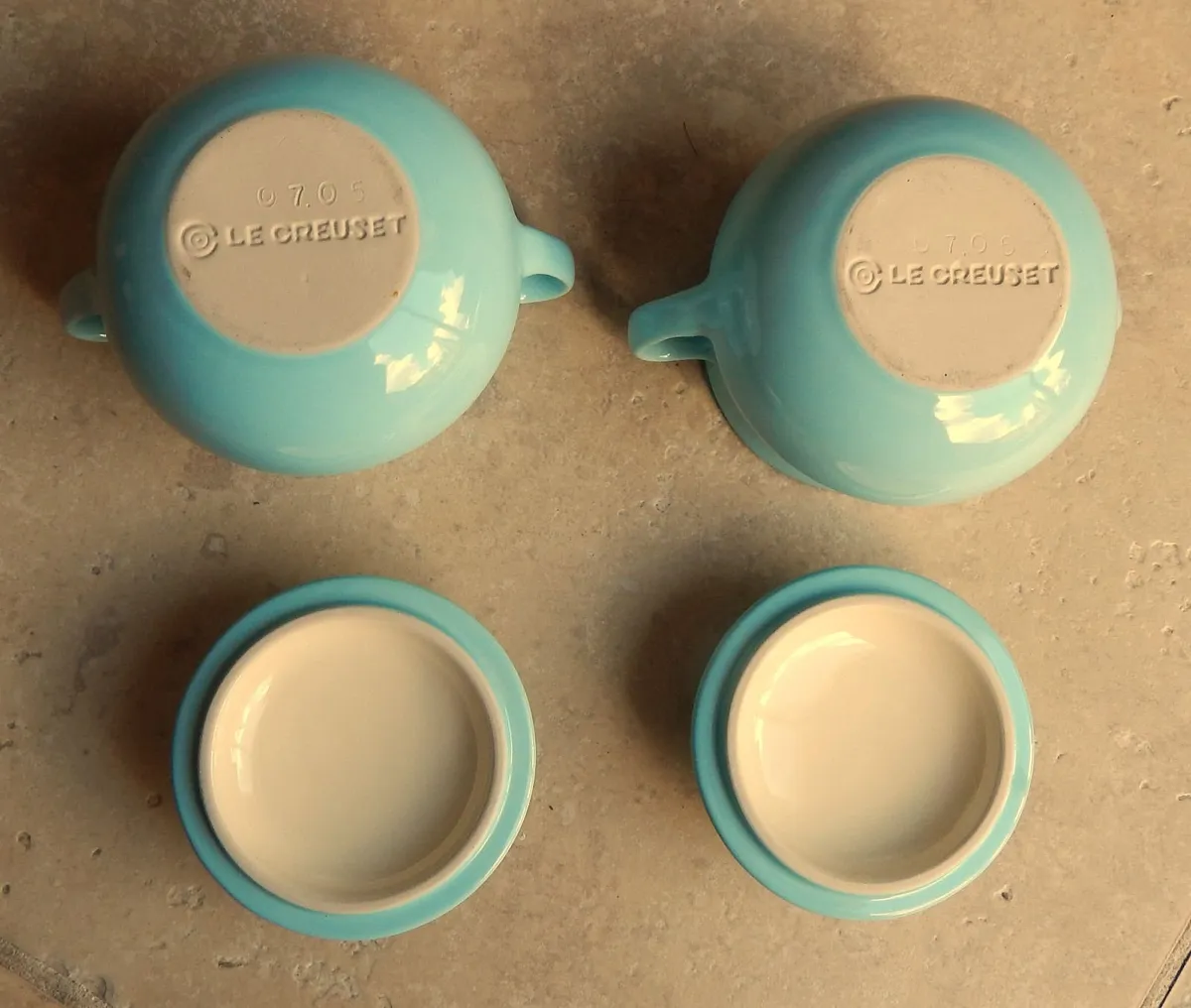 2 Le Creuset Soup/Mini Cocotte Stoneware Bowls - Image 3