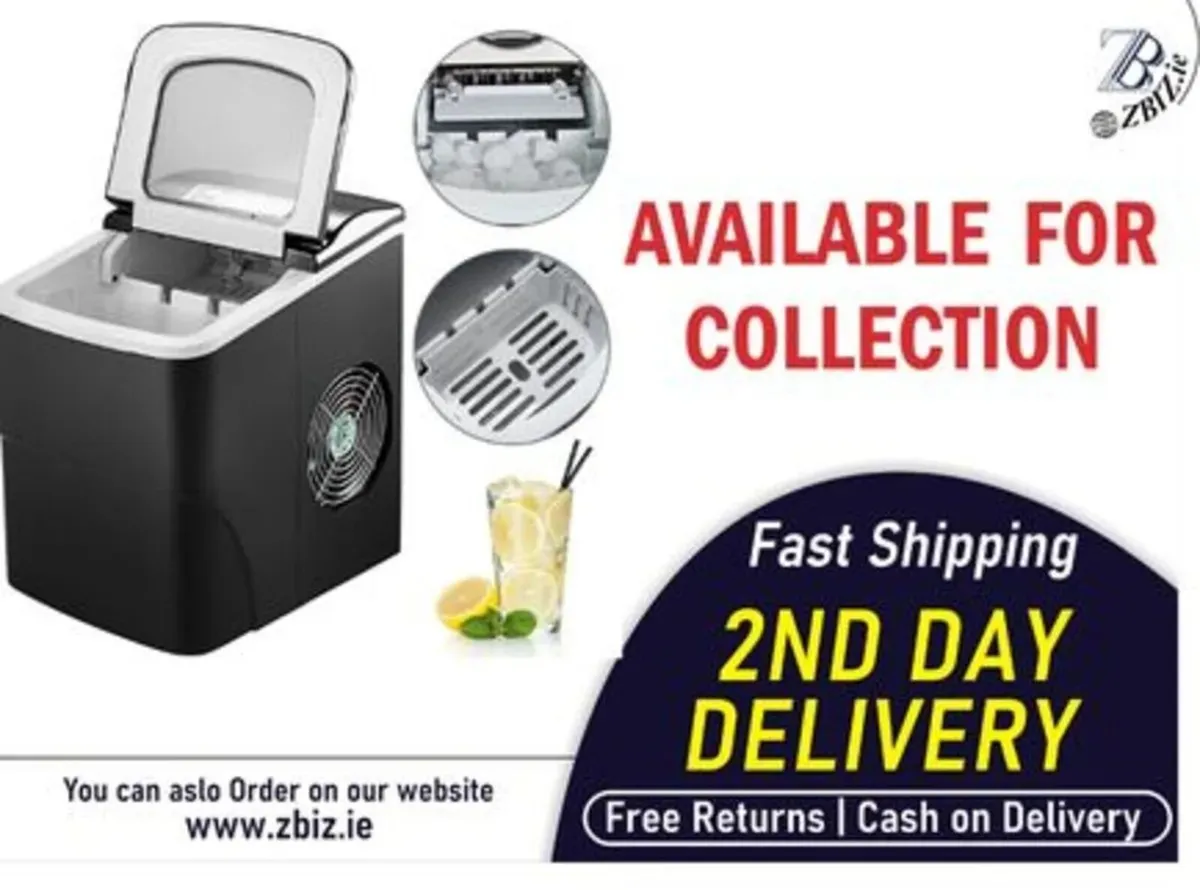 Ice Cube Maker Machine 26lbs Tabletop with Tank - Image 1