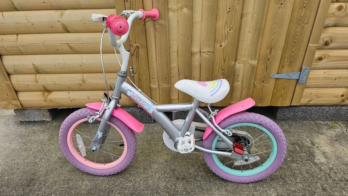 Apollo Twinkles Unicorn 14" Kids Bike - Image 1