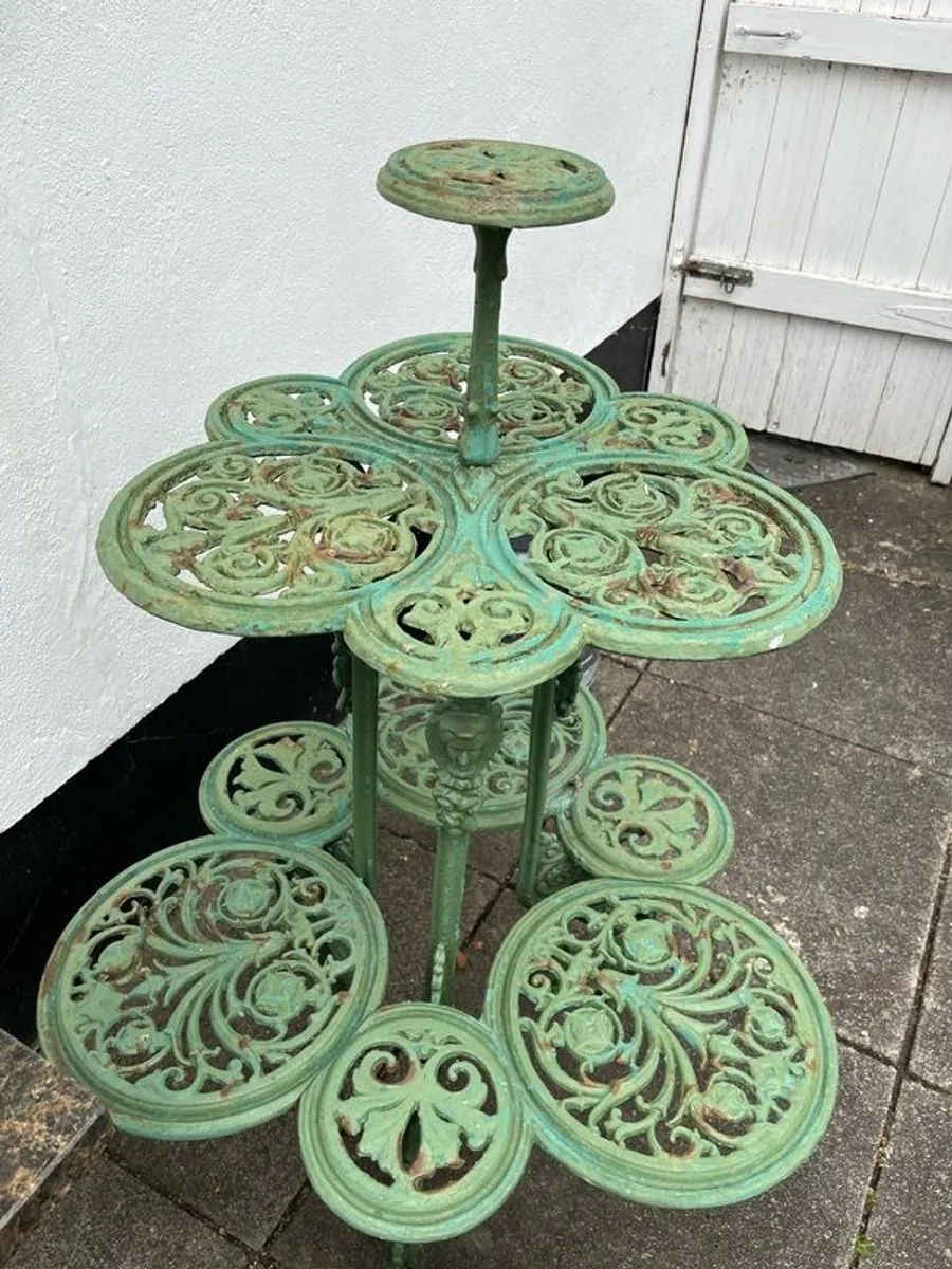 Antique Plant Stand wrought iron - Image 4