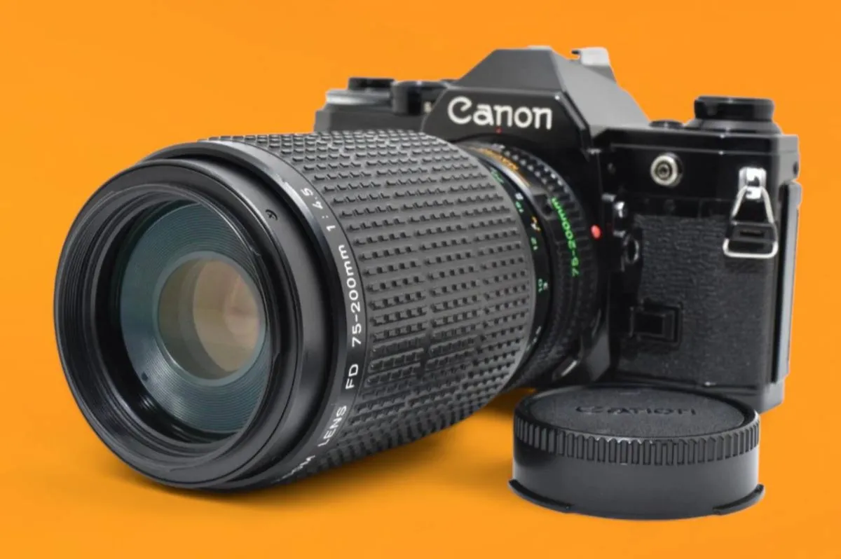 Canon AE-1 Black 35mm Film Camera FD 75-200 - Image 4