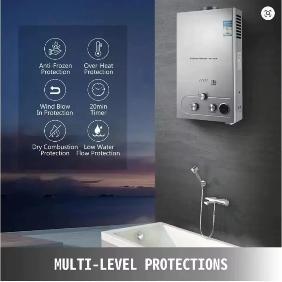 Propane Gas Hot Water Heater 10L for Caravan - Image 3