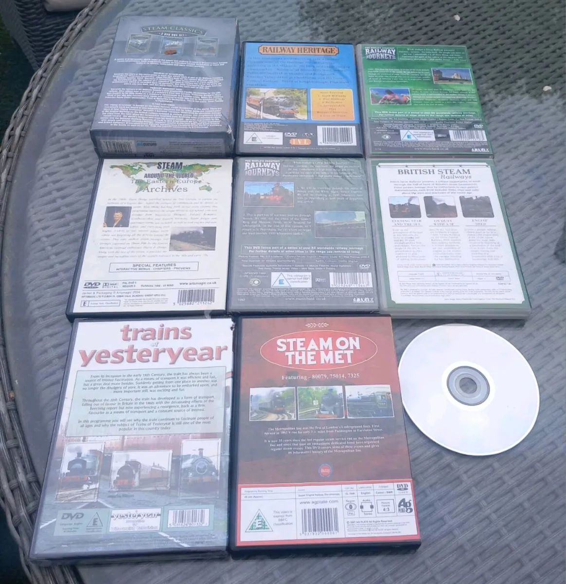 10 DVDs on railways trains, as new, D18 post 7e - Image 2
