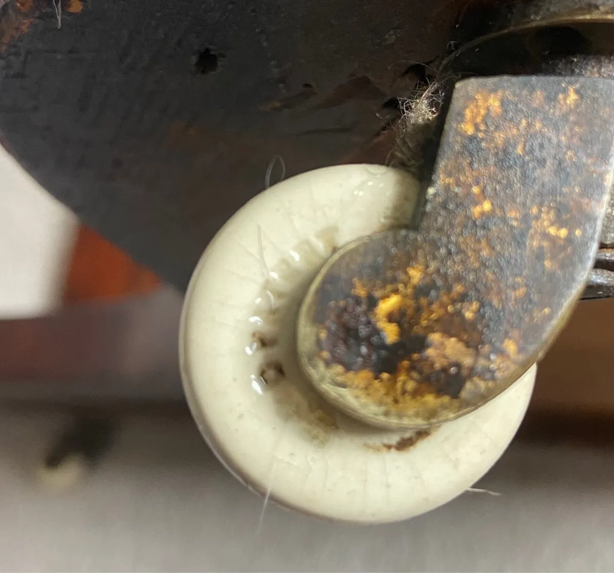 Victorian D shaped marble top console table - Image 3