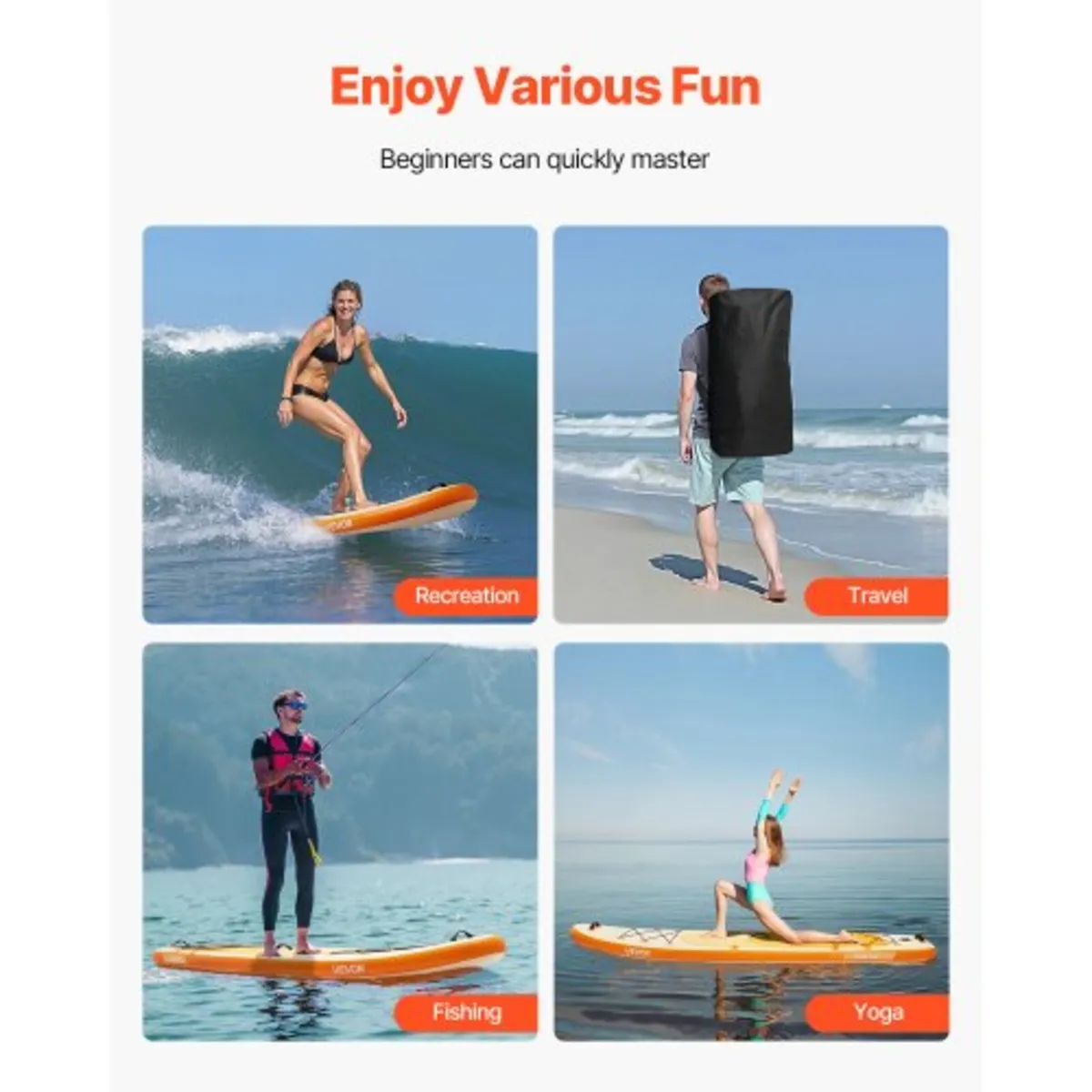 Inflatable Stand Up Paddle Board, 3.23m x 84cm x 1 - Image 4