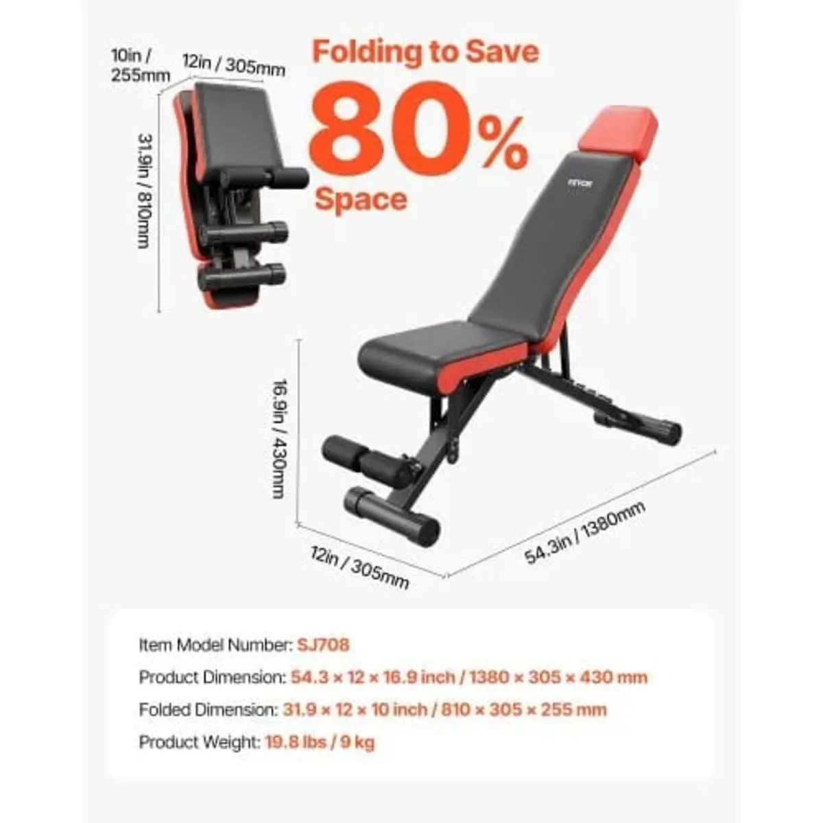 Weight Bench, 660lbs Adjustable Weight Bench Press - Image 3