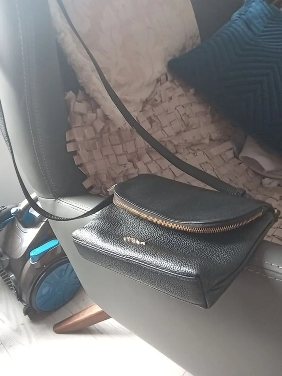 Black Leather Crossbody Bag - Image 1