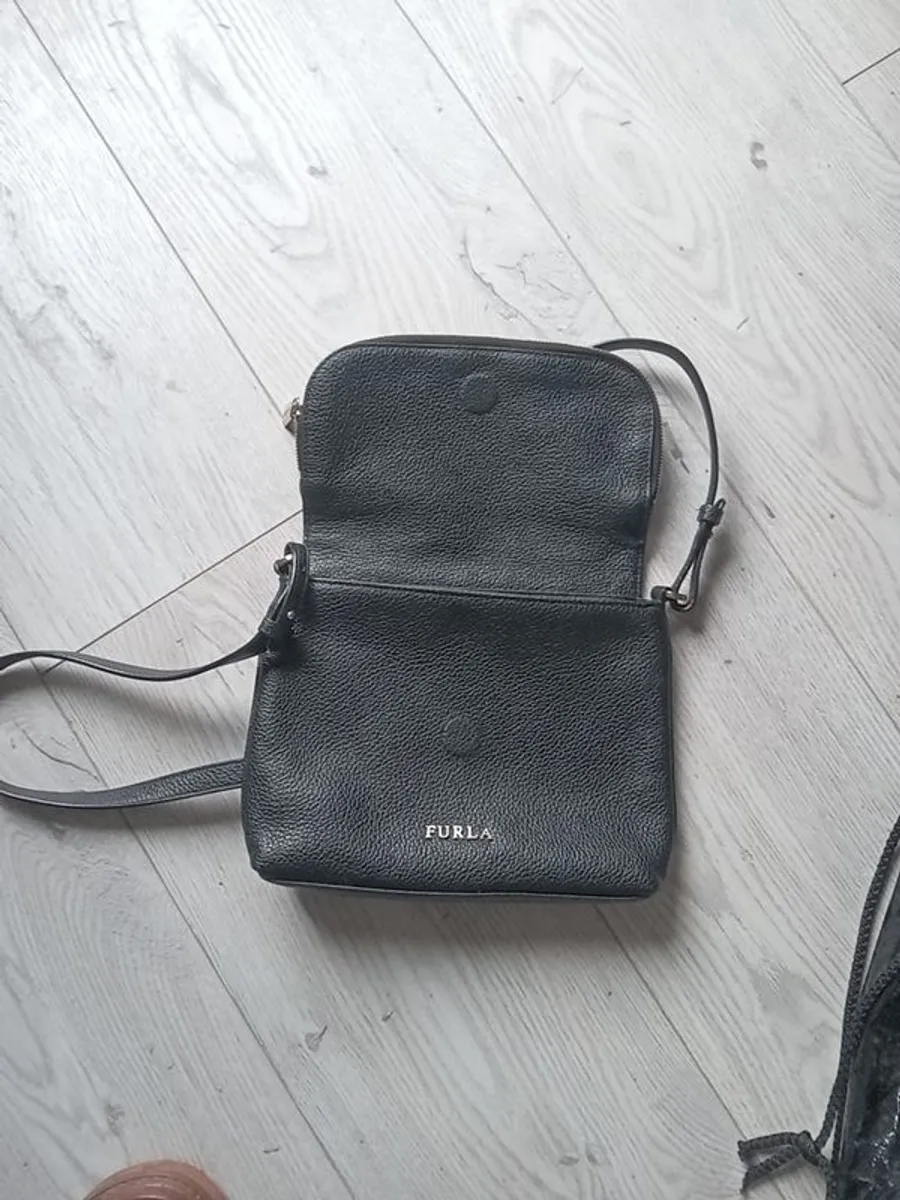 Black Leather Crossbody Bag - Image 2