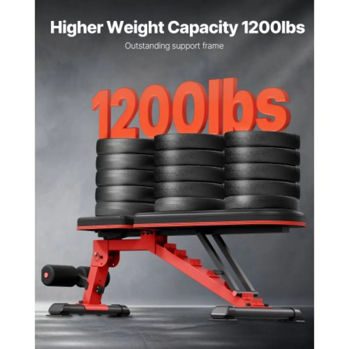 Weight Bench, 1200lbs Heavy Duty Stable Weight Ben - Image 3