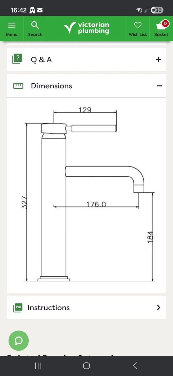 Pair of Hudson Reed tall basin taps - Image 2