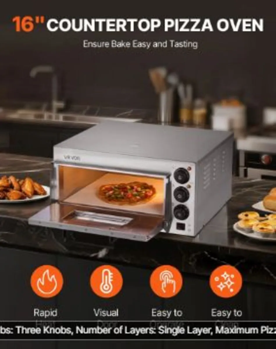 Commercial Countertop Pizza Oven Electric - Image 2